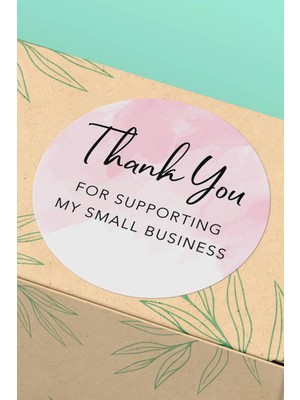 Xox Shops Thank You Sticker Teşekkürler Etiketi Pembe    Etiketi - 90 Adet - ST2122