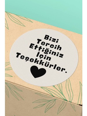 Xox Shops Sticker Bizi Tercih Ettiğiniz Için Teşekkürler Yazılı  Etiketi - 90 Adet - ST2311