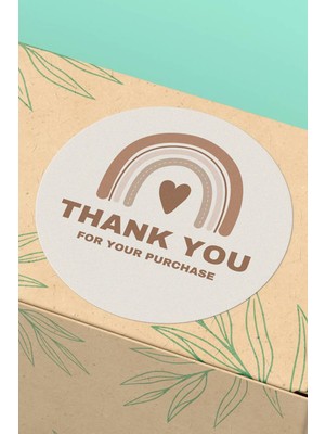Xox Shops Thank You Sticker Teşekkürler Etiketi Gökkuşağı   Etiketi - 90 Adet - ST2226