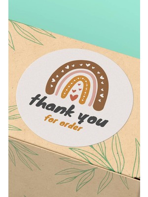 Xox Shops Thank You Sticker Teşekkürler Etiketi Gökkuşağı  Etiketi - 90 Adet - ST2243