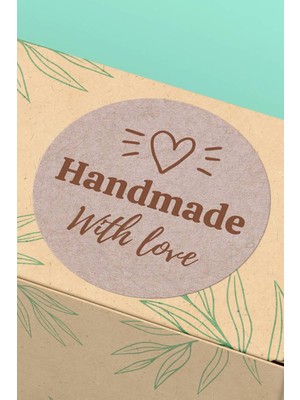 Xox Shops Kalpli Handmade With Love Yazılı    Etiketi - 90 Adet - ST2258