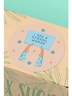 Xox Shops I See A Strong Woman   Ürün  Sticker Etiketi - 90 Adet - ST2418