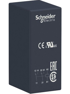 Schneider 2 Kutuplu 24V Dc 8A 8 Pinli Role