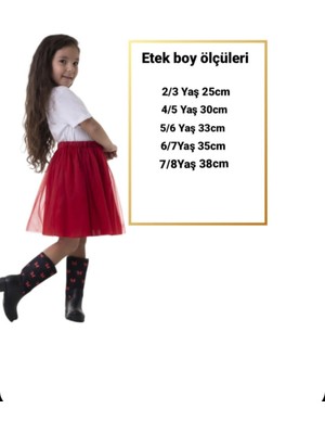 Saltare Kız Çocuk Kırmızı Etek Kırmızı Saten Taç 23 Nisan 29 Ekim Parti Gösteri Eteği Red Tutu Skirt