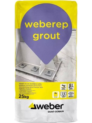 Weber Rep-Grout 25KG Çimento Esaslı Yüksek Mukavemetli Su Geçirimsiz Grout Harcı