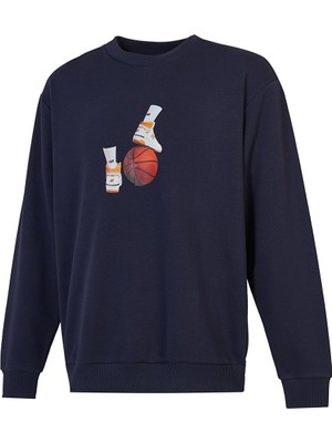 New Balance MNC3411 Lacivert Erkek Sweatshirt