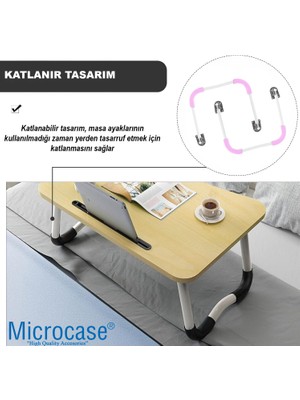 Microcase 2'Li Katlanabilir Kaymaz Çalışma Masası Yatak Sehpası Ayağı Al4515