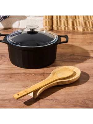 Bambum Sponi Kirli Kaşık Altlığı - Kahverengi - 27 cm