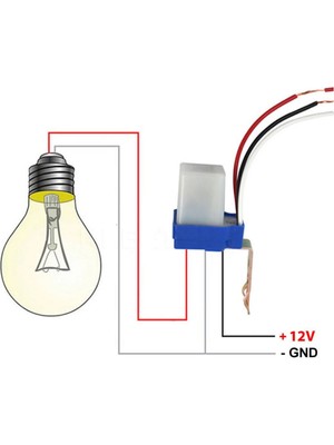Roboyol Store Aso-As-10 Fotosel Modül Dc 12V Sokak Bahçe Park Lambası Aydınlatma Işık Kontollü Röle Otomatik