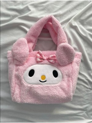 Halis Ticaret Türkçe Peluş Çanta Kuromi Kawaii Sanrio Anime Pembe Hayır 25 cm 3+ Yaş Hayır