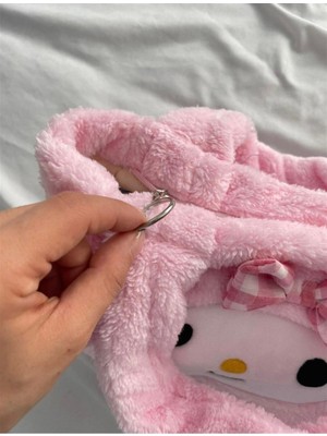 Halis Ticaret Türkçe Peluş Çanta Kuromi Kawaii Sanrio Anime Pembe Hayır 25 cm 3+ Yaş Hayır