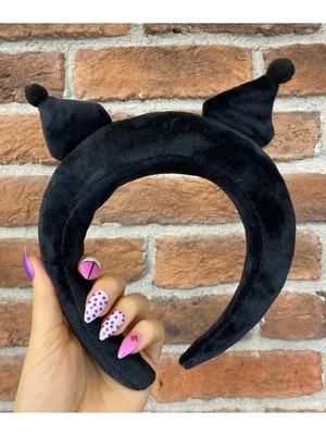 Oyuncakçısavaş &Europe Shop 4+ Yaş Kawaii Sanrio Kafa Kuromi Anime Kittly Peluş Saç Bandı Melodi Taç Lüx Kuromi Taç Lüx + Paket