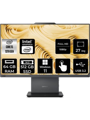 Lenovo Thinkcentre Neo 50A Intel Core I5 13420H 64GB 512GB SSD 27" Fhd W11P Multi-Touch All In One Bilgisayar 12SA0014TRP412
