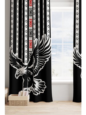 Bertille Home Çocuk ve Bebek Odası Taraftar Futbol Serisi Fon Perde Tek Kanat (Child Room Curtain)