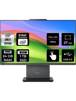 Lenovo Thinkcentre Neo 50A Intel Core I7 13620H 24GB 1tb SSD 27" Fhd Fdos Multi-Touch All In One Bilgisayar 12SA0013TRP313