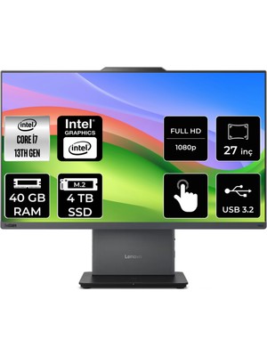Lenovo Thinkcentre Neo 50A Intel Core I7 13620H 40GB 4tb SSD 27" Fhd Fdos Multi-Touch All In One Bilgisayar 12SA0013TRP325