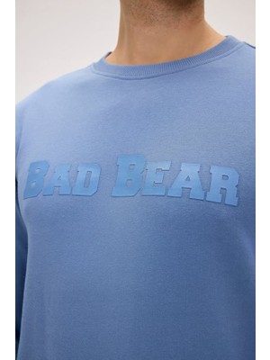 Bad Bear Erkek Mavi Marlow Crewneck Sweatshirt 24.02.12.009-C136