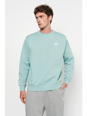 Nike Sportswear Crew Sweat Cotton Pamuklu Sweatshirt Su Yeşili