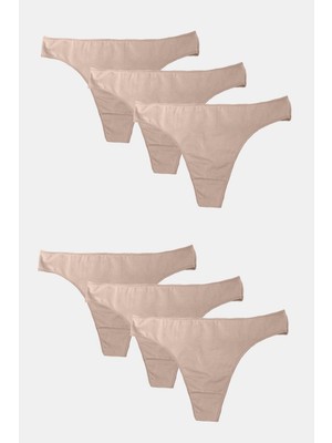 Malabadi 186 6'lı Paket Kadın Modal Düşük Bel Iz Yapmayan String & Tanga
