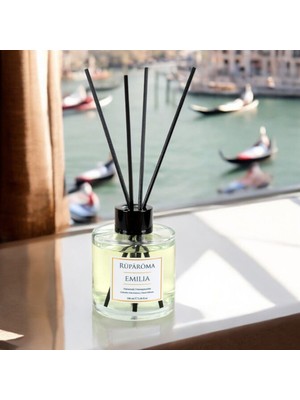 Ruparoma Emilia Hanımeli Kokulu Reed Diffuser, Çubuklu Oda Kokusu, 100 ml