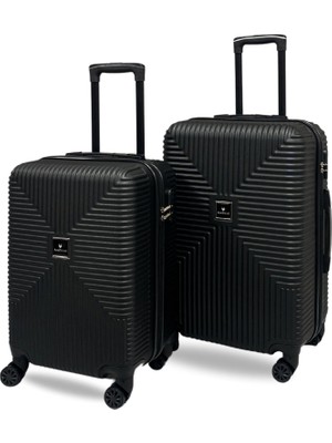 Anhelo Bowtie Abs Küçük (Kabin) ve Orta Boy 2'li Valiz Seti