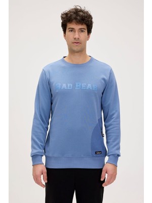 Bad Bear Erkek Mavi Marlow Crewneck Sweatshirt 24.02.12.009-C136