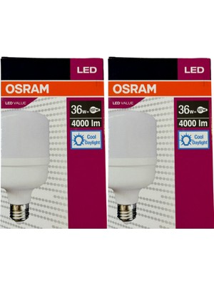 Osram 36W (197W) 6500K (Beyaz Işık) E27 Duylu LED Torch Ampul (2 Adet)