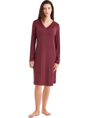 Blackspade Kadın Gecelik 51605 - Bordo