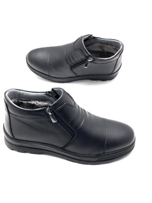 Derilax  Deri Su Geçirmez Kürklü Erkek Bot