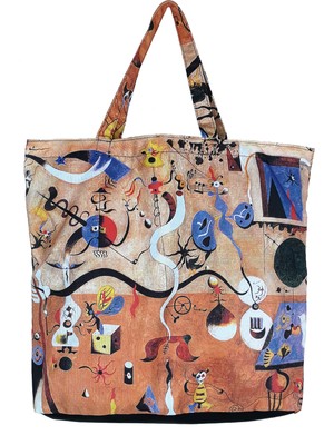 Perabags Joan Miro Tablo Baskılı Plaj Çantası