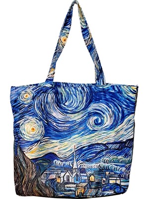 Perabags V. Gogh Baskılı Plaj Çantası