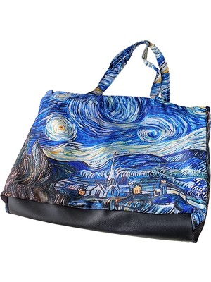 Perabags V. Gogh Baskılı Plaj Çantası