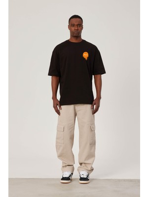 Nomarc Sun Seekers Yazılı Siyah Tshirt