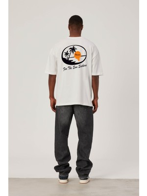 Nomarc Sun Seekers Yazılı Beyaz Tshirt
