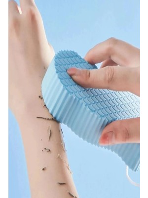 EUROLUXE Vücut Masaj Peeling Fırçası 1 Adet Sihirli Sünger ile Hafif Ölü Cilt Sökücü