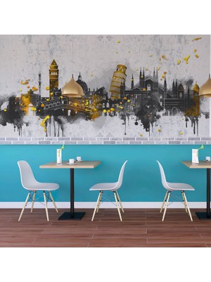 Lotus Aura Ünlü Şehirler Duvar Kağıdı Şehir Manzaraları Duvar Resmi Restoran ve Cafeler Için Duvar Posteri