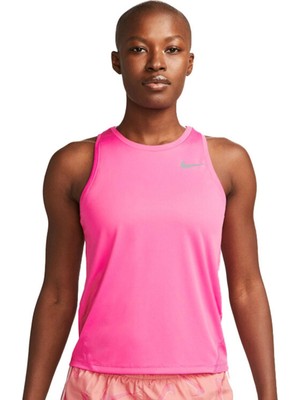 Nike Miler Dri Fit Running Tank Top Pink Sırt Panelli Koşu Antrenman Atleti Pembe