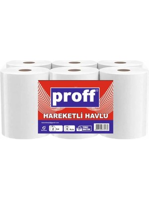 Proff 21 cm Hareketli Makine Havlusu Emotion 6 Rulo