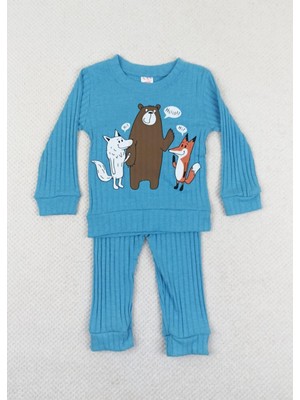 Fitilli Kumaş Bebek Pijama Takımı