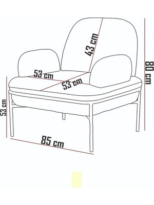 Lumodi Mobilya Aster Cafe, Ofis, Büro, Balkon, Otel , Lobi, Tekli Berjer Koltuk