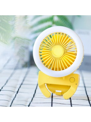 Sunflowerr Cep Telefonu Işık Klip Fan Taşınabilir Mini Öğrenci Yurdu Gece C ile Şarj Edilebilir USB Masaüstü (Yurt Dışından)