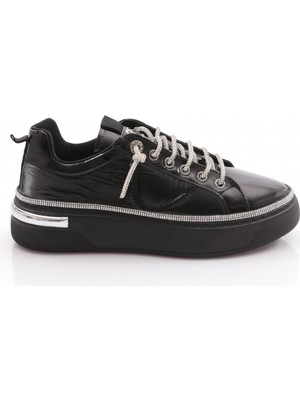 DGN 2590 Kadin Silver Taşli Sneakers Ayakkabi