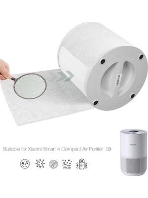 Purmed 10 Adet Xiaomi Air Purifier 4 Compact Uyumlu Toz Tutucu Ön Filtre