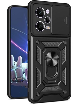 Adige Xiaomi Redmi Note 12 Pro 5g Kılıf Yüzüklü Sürgülü Kamera Korumalı Pars