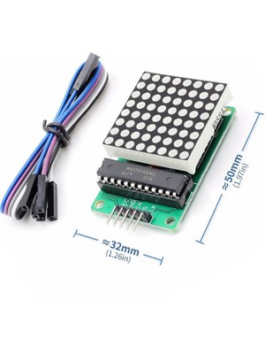 Roboyol Store MAX7219 Nokta LED Matris Modül Dot Matrix 5V Ortak Katot 8x8 64 Nokta LED Ekran Saat
