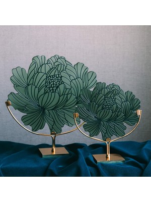 Decorium Pioni 30 cm Ayaklı Dekoratif Cam Cam Obje 9-03010554