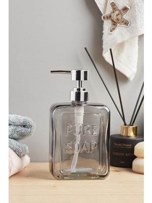 Perotti Pure Soap Cam Sıvı Sabunluk Gri 15742