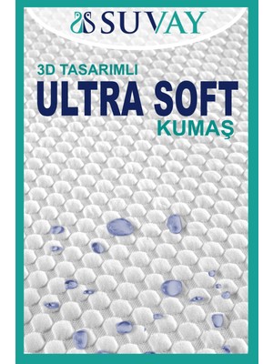 Suvay Premium Ultra Soft Sıvı Geçirmez Fitted Full Kenar Alez Tek Çift Kişilik Beyaz Renkli Yatak Koruyucu