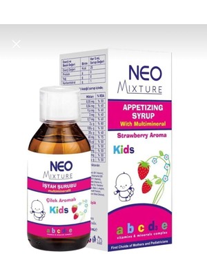 NEO Appetizing Vitamin Şurup Çocuklar İçin 200 ml Sıvı Aromasız Multivitamin Desteği