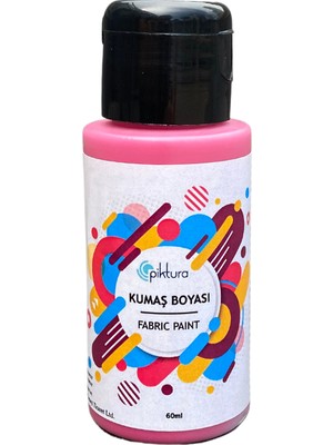 Piktura Sedefli Pembe Renk Kumaş Boyası 120ml(simli)